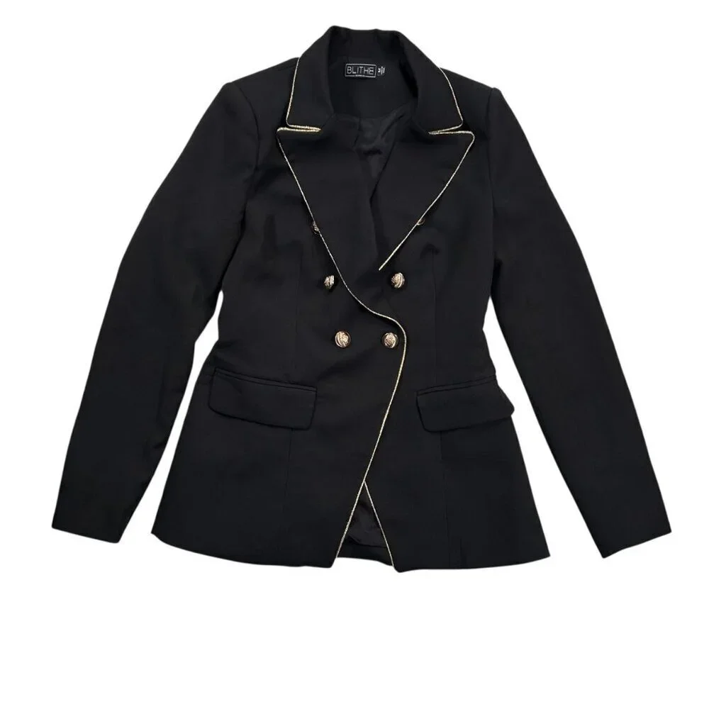 Blithe Los Angeles Medium Blazer Gold Formal Party Wedding Office
